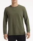 Anvil 73000 Unisex French Terry Crewneck Pullover HTHR CITY GREEN