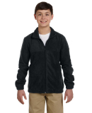 Harriton M990Y Youth 8 oz. Full-Zip Fleece in Black