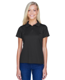 Harriton M315W Ladies' 4 oz. Polytech Polo in Black