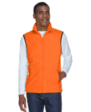 Harriton M985 Adult 8 oz. Fleece Vest in Safety orange