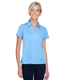 Harriton M353W Ladies' Double Mesh Polo in Light blue