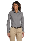 Harriton M510W Ladies' 3.1 oz. Essential Poplin in Dark grey