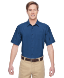 Harriton M610S Men's Paradise Short-Sleeve Perform in Pool blue