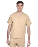 Harriton M897 Adult Restore 4.9 oz. Scrub Top in Khaki