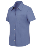 1254 Dickies Womens Short Sleeve Oxford  in French blue