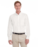 Harriton M581 Men's Foundation 100% Cotton Long-Sl in White