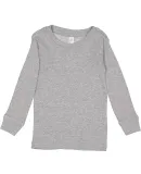 Rabbit Skins 201Z Toddler Baby Rib Long Sleeve Paj in Heather