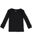 Rabbit Skins 101Z Infant Long Sleeve Baby Rib Paja in Black