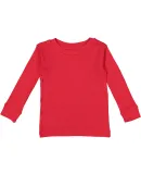 Rabbit Skins 101Z Infant Long Sleeve Baby Rib Paja in Red