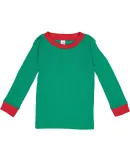 Rabbit Skins 101Z Infant Long Sleeve Baby Rib Paja in Kelly/ red