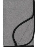 Rabbit Skins 1110 Premium Jersey Infant Blanket in Granite hth/ blk