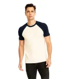 Next Level Apparel 3650 Unisex Raglan Short Sleeve in Mdnt nvy/ naturl