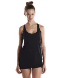 575 US Blanks Ladies Raw Edge Sheer Jersey Racer T BLACK