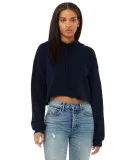 Bella + Canvas 7502 Women's Cropped Fleece Hoodie in Navy