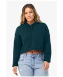 Bella + Canvas 7502 Women's Cropped Fleece Hoodie in Atlantic