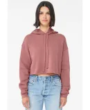 Bella + Canvas 7502 Women's Cropped Fleece Hoodie in Mauve