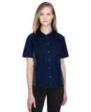 North End 77042 Ladies' Fuse Colorblock Twill Shir CLASC NAVY/ CRBN