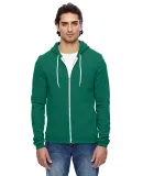 Unisex Triblend Full-Zip Hoodie TRI VNTG GREEN