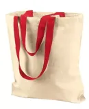 8868 Liberty Bags® Marianne Cotton Canvas Tote NATURAL/ RED