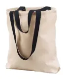 8868 Liberty Bags® Marianne Cotton Canvas Tote NATURAL/ BLACK