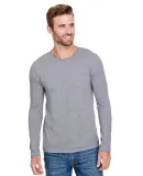 Anvil 6740 Triblend Long Sleeve T-Shirt in Heather grey