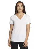 Next Level Apparel 3940 Ladies' Relaxed V-Neck T-S in White