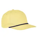 Big Accessories BA671 5-Panel Golf Cap in Yellow/ navy