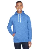 J America 8677 Melange Fleece Hooded Pullover Swea ROYAL