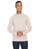 J America 8869 Triblend 1/4 Zip Pullover Sweatshir in Oatmeal triblend