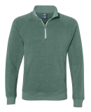 J America 8869 Triblend 1/4 Zip Pullover Sweatshir in Balsam triblend