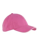 BX004 Big Accessories 6-Panel Twill Sandwich Baseb in Pink/ white