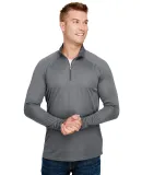 A4 Apparel N4268 Adult Daily Polyester 1/4 Zip in Graphite