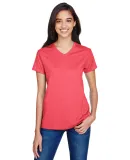 A4 Apparel NW3381 Ladies' Topflight Heather V-Neck in Scarlet