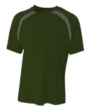 A4 Apparel N3001 Men's Spartan Short Sleeve Color  in Forest/ graphite