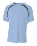 A4 Apparel N3001 Men's Spartan Short Sleeve Color  in Lt blue/ graphit