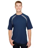 A4 Apparel N3001 Men's Spartan Short Sleeve Color  in Navy/ graphite