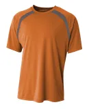 A4 Apparel N3001 Men's Spartan Short Sleeve Color  in Orange/ graphite