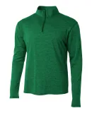 A4 Apparel N4010 Men's Tonal Space-Dye Quarter-Zip in Kelly