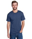 Hanes W110 Workwear Short Sleeve Pocket T-Shirt in Navy