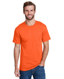 Hanes W110 Workwear Short Sleeve Pocket T-Shirt in Safety orange