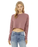 Bella + Canvas 7503 Women's Cropped Crew Fleece in Mauve