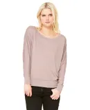 BELLA 8850 Womens Long Sleeve Dolman Top in Pebble