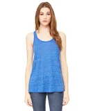 BELLA 8800 Womens Racerback Tank Top in True royal mrble