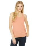 BELLA 8800 Womens Racerback Tank Top in Peach slub