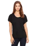 BELLA 8801 Womens Jersey Flowy Shirt in Black