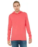 BELLA+CANVAS 3512 Unisex Jersey Hooded T-Shirt in Heather red