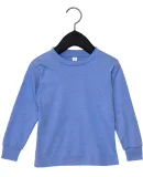 Bella + Canvas 3501T Toddler Jersey Long Sleeve Te in Hthr colum blue