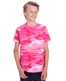 Code V 2207 Youth Camouflage T-Shirt in Pink woodland