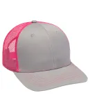 Adams Hats PV112 Adult Eclipse Cap in Grey/ hot pink