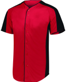 Augusta Sportswear 1655 Adult Full-Button Baseball in Red/ black